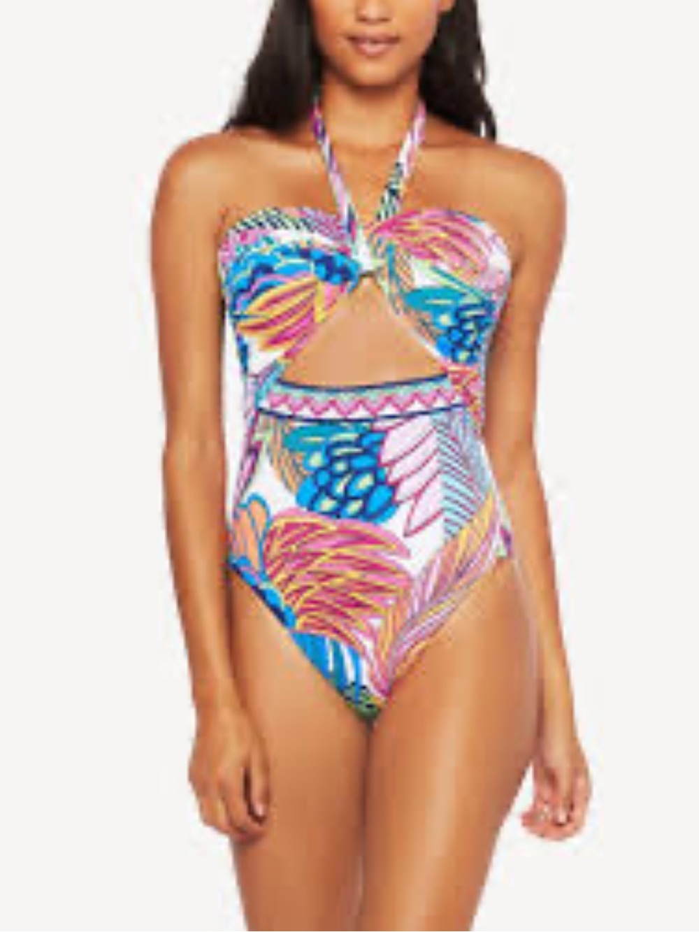 Trina Turk Paradise Plume Bandeau One Piece